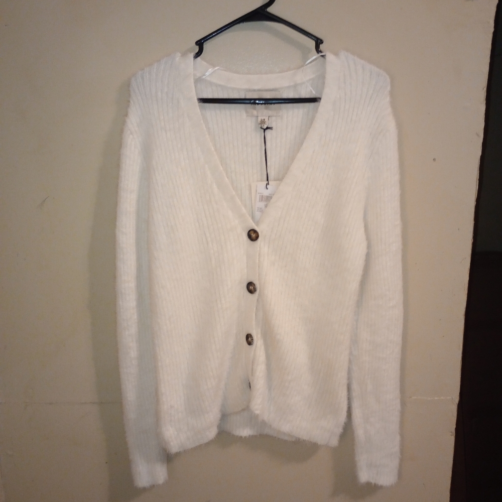 NWT Women's Industry Republic Eyelash Cardigan Sweater Size Large
